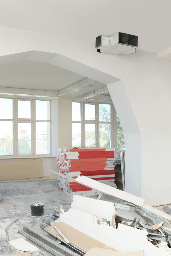 Room in apartment during repair. Home renovation